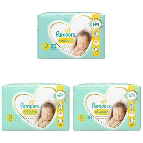 Pampers Windeln Größe 0 (<3 kg), Premium Care Windeln, 30 Stück, Bester Komfort und Schutz empfindlicher Haut von Pampers (Packung mit 3) : Amazon.de: Baby