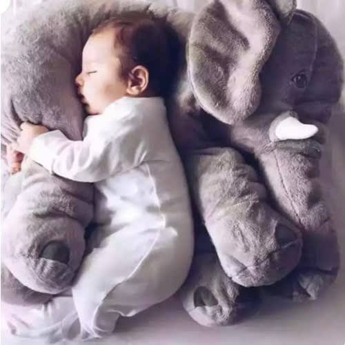 Ryttir 24 Inch Fuzzy Large Elephant Grey Stuffed Animal, Soft Stuffed Elephant Toy Cuddly Bedroom Elephant Plush, Funny Elephant Gifts for Girls Boys