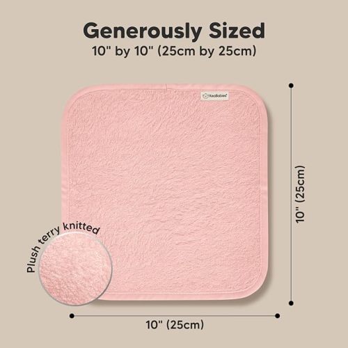 6-Pack Baby Washcloths - Soft Viscose Derived from Bamboo Washcloth, Baby Wash Cloths, Baby Wash Cloth for Newborn, Kids, Bath Baby Towels, Face Towel, Face Cloths for Washing Face(Blush Pink)
