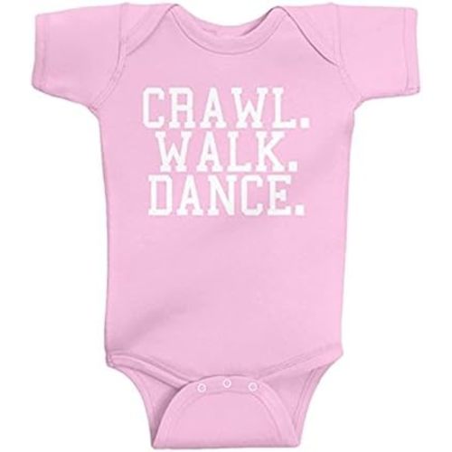 Southern Designs Crawl Walk Dance Baby Romper Pink or Blue