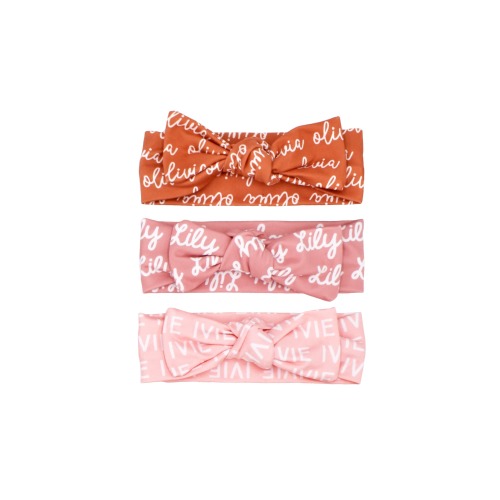 Personalized baby headband bow - 1 bow - custom printed with baby&#39;s name