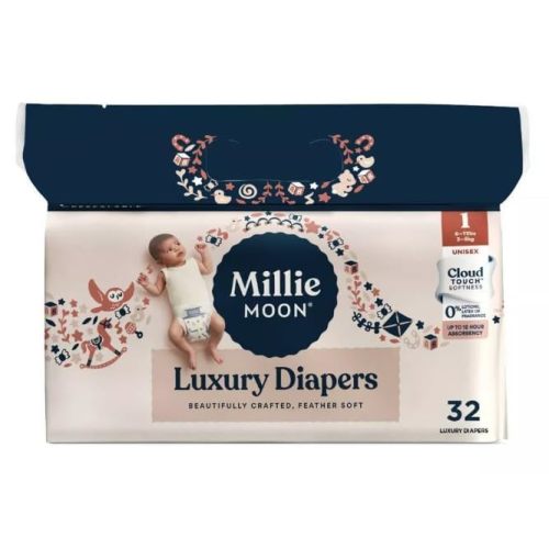 Millie Moon Luxury Disposable Diapers - (Size 1 and 32 Count)