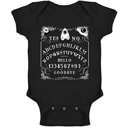 Pop Threads Ouija Board Seance Spirit Board Design Goth Gothic Baby Toddler Kids Girl Boy T-Shirt