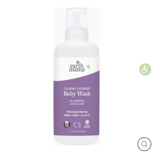 Earth Mama Organics - 34 oz Calming Lavender Castile Baby Wash