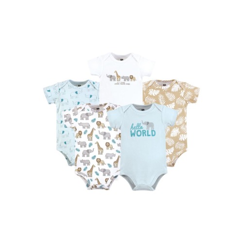 Five-Piece Set of Cotton Infant All-in-One Bodysuits, Newborn
- Only 1 left