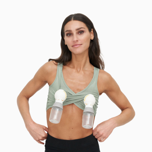 Larken Larken X Nursing + Hands-Free Pumping Bra - Sage, L