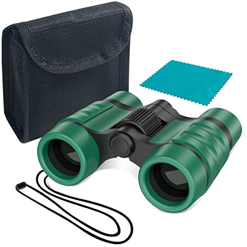 ESSENSON Binoculars for Kids Toys Gifts for Age 3-12 Years Old Boys Girls Kid Telescope Outdoor Toys for Sport and Outside Play Hiking, Bird Watching, Travel, Camping, Birthday Presents (Forest Green)