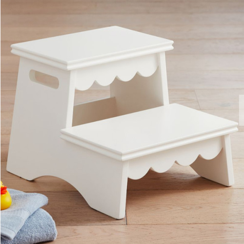 Scallop Double Step Stool
