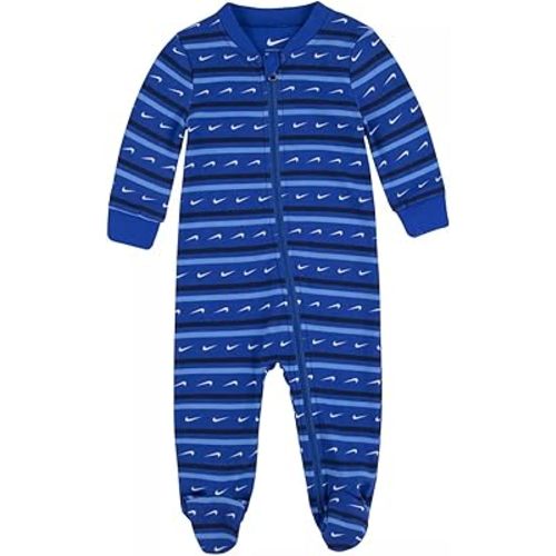 Nike Baby Boy All Over Print Full Zip Footed Coverall (R(56I545-U89)/W, 3 Months)