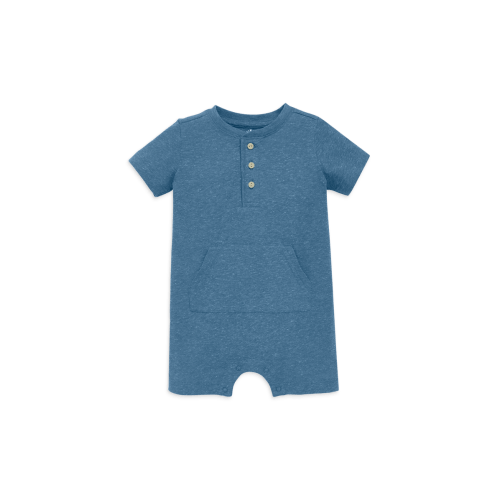 Baby Heathered Henley Shortie, 0-3M