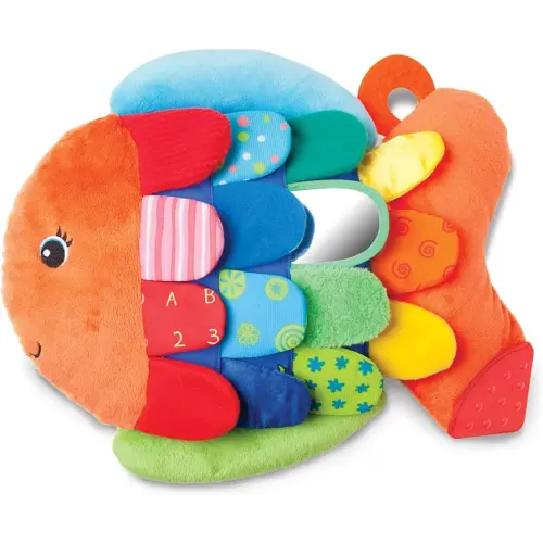 Melissa & Doug Flip Fish Soft Baby Toy - Tummy Time Sensory Toy with Taggies for Infants