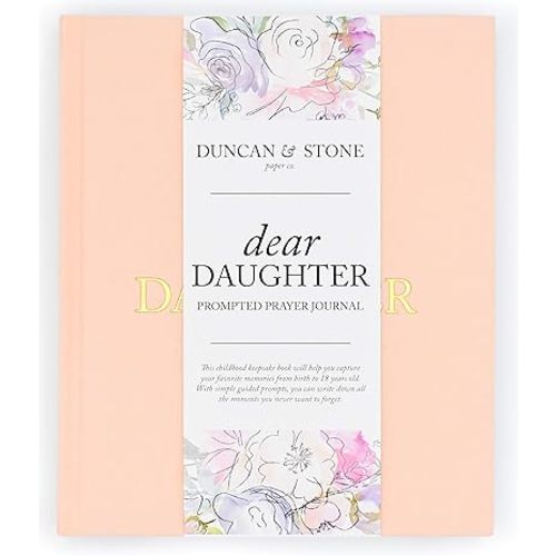 Mother Daughter Journal (Pink, 230 Pages) – Durable Dear Daughter Journal Keepsake – Linen Baby Journal Memory Book - Unique Gifts for Daughter