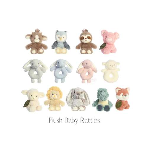 Matching Animal Rattle, Plush Baby Toys Rattles, Baby Shower Gift