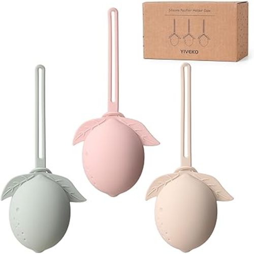 Silicone Pacifier Holder Case Binky Holder Silicone Baby Silicone Pacifier Case for Boys Girls Portable Silicone Pacifier Storage Case Silicone Pacifier Pouch for Newborns 3 Pack-Ivory+Sage+Blush
