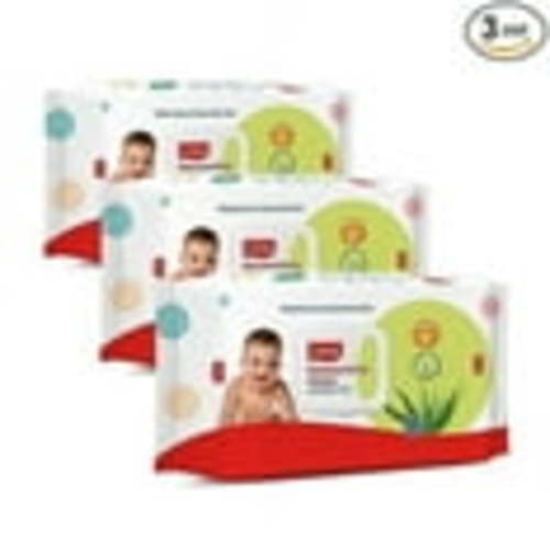 LuvLap Paraben Free wipes for baby skin with Aloe Vera Baby Wipes 72 Wipes Pack With Lid Pack, 3 packs