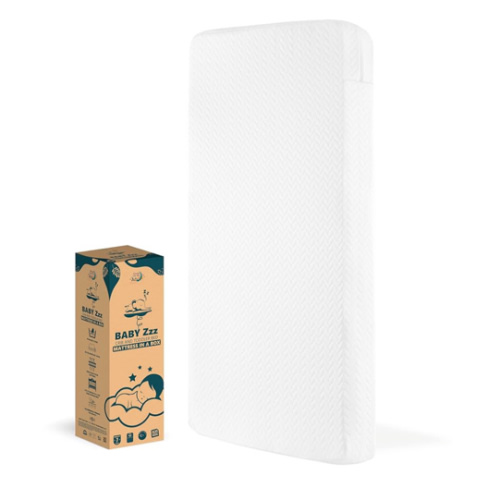 Dream On Me Baby Zzz 5” Full-Size Crib & Toddler Bed Mattress in a Box – GREENGUARD Gold & JPMA Certified, Breathable, Water-Resistant, Machine Washable Cover, Fits Full Size Baby Cribs & Toddler Beds