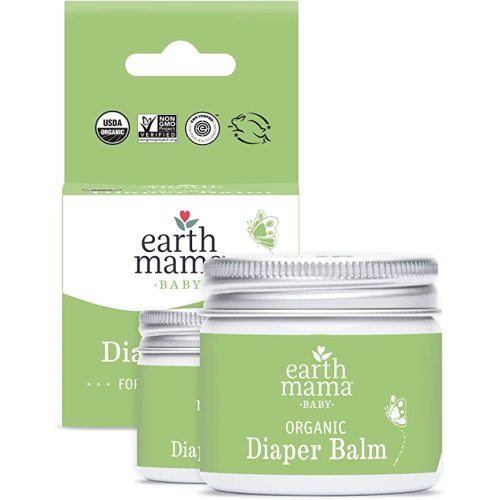 Earth Mama Organic Diaper Balm Multipurpose Baby Ointment | EWG Verified, Petroleum & Fragrance Free with Calendula for Sensitive Skin, 2-Fluid Ounce (2-Pack) - 2 Fl Oz (Pack of 2)