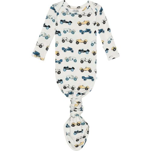 Posh Peanut Infant Gown - Unisex Soft Baby Clothes - Viscose from Bamboo Infant Layette Swaddle Wear- 0-3 Months (Enzo Knotted)