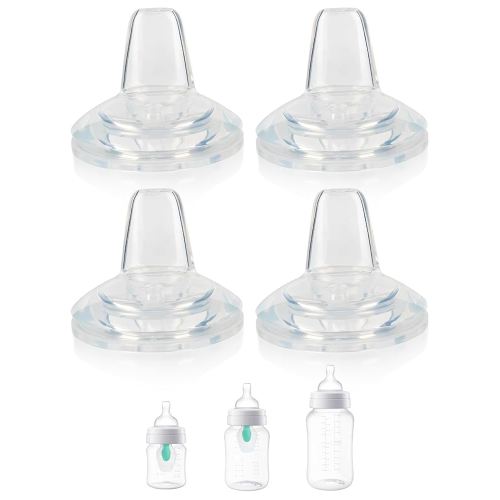 Sippy Cup Nipples for Philips Avent Anti-Colic Baby Bottles,Food Grade Silicone Sippy Spout，Variable Flow Soft Nipple，6m+,4-Count