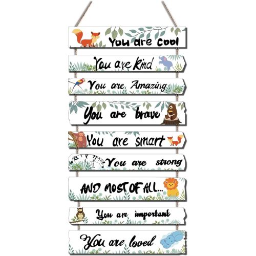 Woodland Nursery Room Decor for Baby Bedroom - Jungle Safari Animal Theme Wall Decor for Toddler Boy or Girl - Colorful Elephant Giraffe Lion Forest Wall Art Decorations