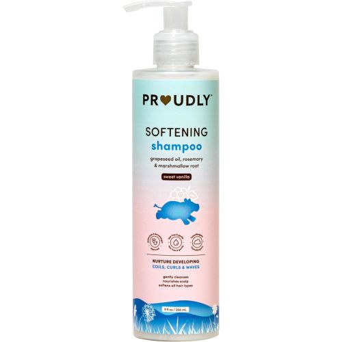 PROUDLY Softening Shampoo by Gabrielle Union & Dwyane Wade, Black & Brown Babies Coils, Curls & Waves, Tear-Free, Paraben-Free & Dermatologist-Tested, Sweet Vanilla, 9 oz