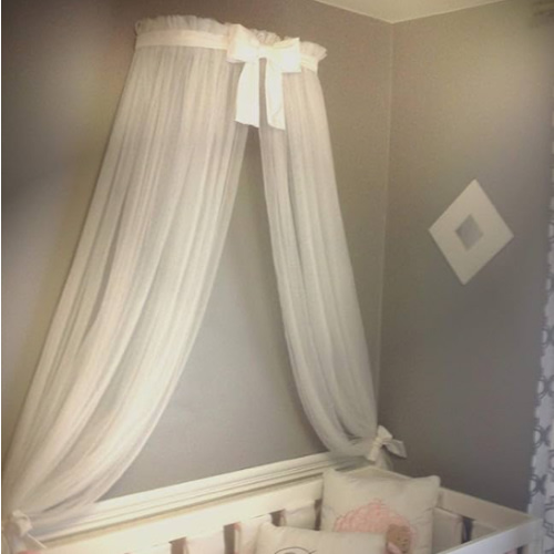 Princess Bed canopy CrOwN FrEe White Sheer curtain Bow cornice coronet teester Nursery Crib custom design So Zoey Boutique SALE