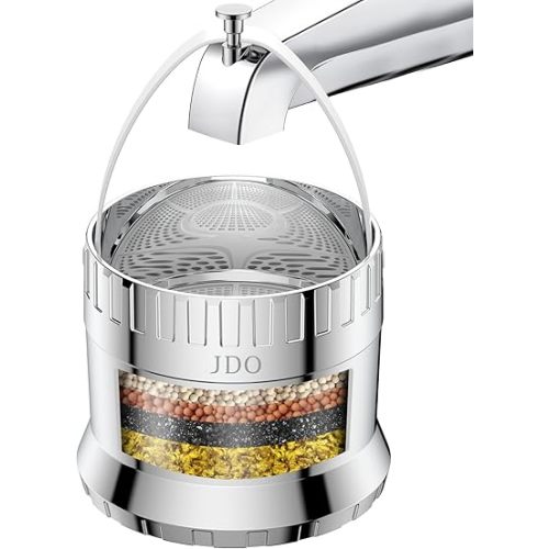 Bath Filter for Tub 2500 Gallon Bathtub Water Filter, Upgraded Large Opening Design (15L/Min) Universal Fit for Bathtub Faucet, Hard Water Softener Removes Chlorine Sensitive Skin Dry Hair Friendly