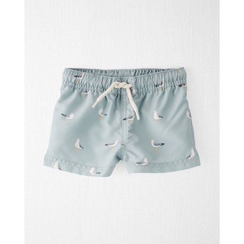 Baby Boy Recycled Seagull-Print Swim Trunks - Little Planet | Carter's