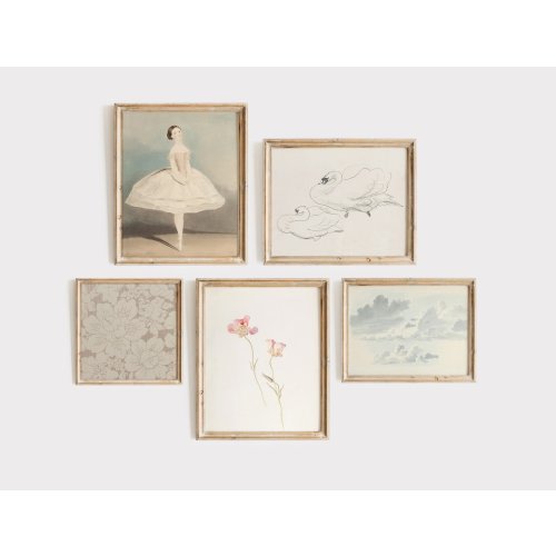 Girls Nursery Gallery Set / Oil Painting / Ballerina / Living Room Art Download / Vintage Art PRINTABLE / Entry Wall Decor