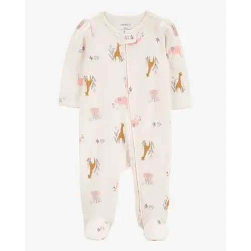 Baby Animal Print 2-Way Zip Cotton Sleep & Play Pajamas - Carter's | Carter's