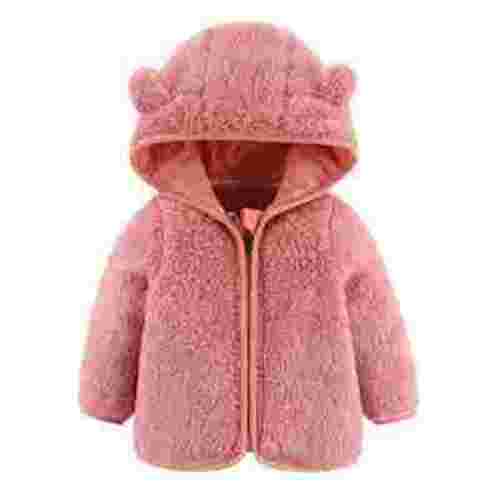 skpabo Toddler Girls Boys Cute Jacket Bear Ear Hoodie Sweater Zip Up Teddy Fuzzy Warm Coat Baby Winter Outwear Clothes Pink 0-6 Months
