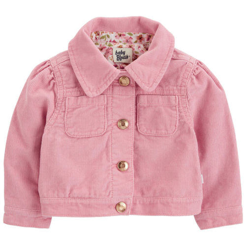 Pink Baby Button-Front Corduroy Jacket | Carter’s Oshkosh Canada