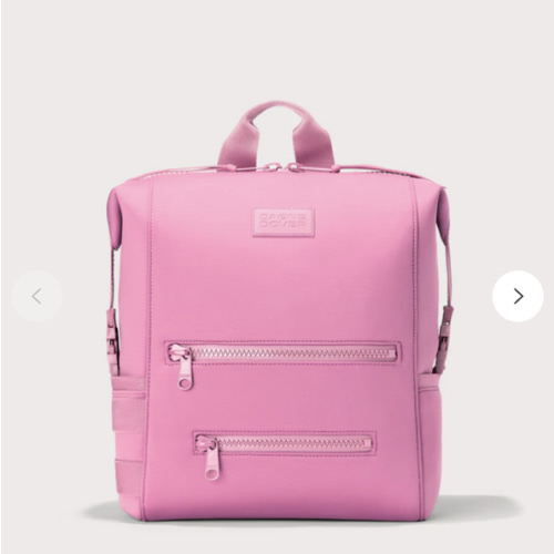 Indi Diaper Backpack in Dolly (bright pink), large