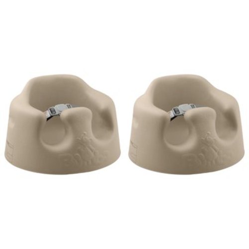 Bumbo Infant Floor Seat Sit Up Chair w/ Adjustable Harness, Taupe (2 Pack)