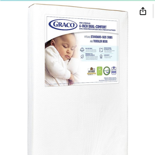 Amazon.com : Graco Premium Dual-Comfort 6-Inch Crib & Toddler Mattress – GREENGUARD Gold Certified, CertiPUR-US Certified, Dual-Sided Mattress for Infant & Toddler, Waterproof Sleep Surface, Machine-Washable Cover : Baby