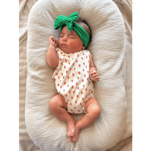 White Strawberry / Organic Pointelle Dune Bubble