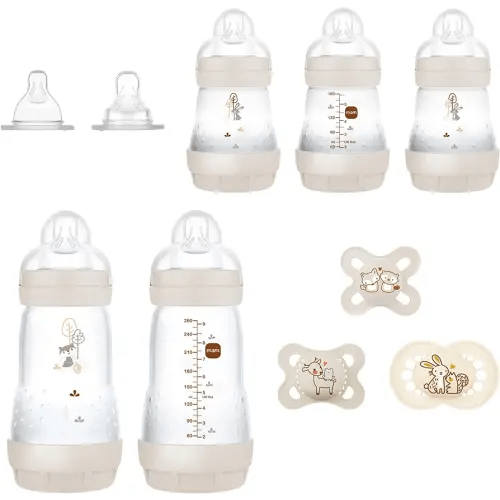 MAM Matte Essentials Gift Set, 10-Piece, Newborn, Unisex,1 Count (Pack of 1)