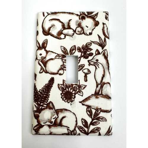 Woodland Friends Light Switch Plate Cover / Outlet Cover / Bedroom / Home Decor / Baby Shower Gift / Nursery Decor / Kid's Room / Deer / Fox