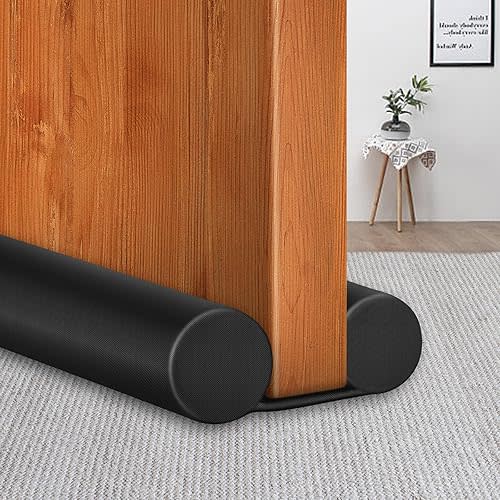 MAXTID Under Door Draft Stopper 36 Inches Black Door Bottom Seal Strip Weather Draft Guard for Bottom of Doors Gap Filler Interior Door Sweep