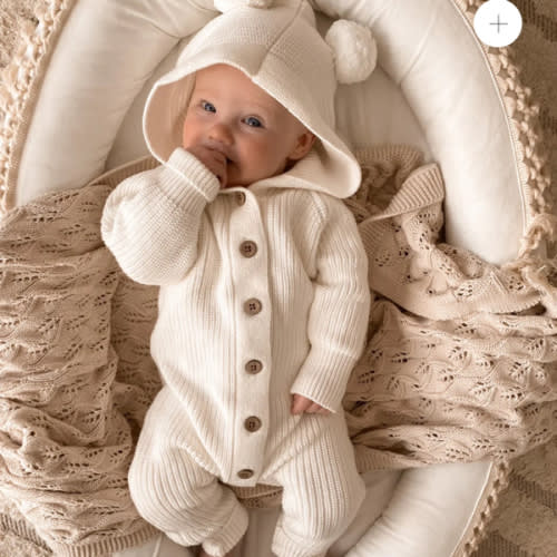 Little B's Classic Hoodie Jumpsuit - Milk
