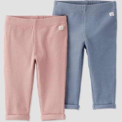 Little Planet by Carter’s Organic Baby Girls' 2pk Ribbed Pants, Size: 12M