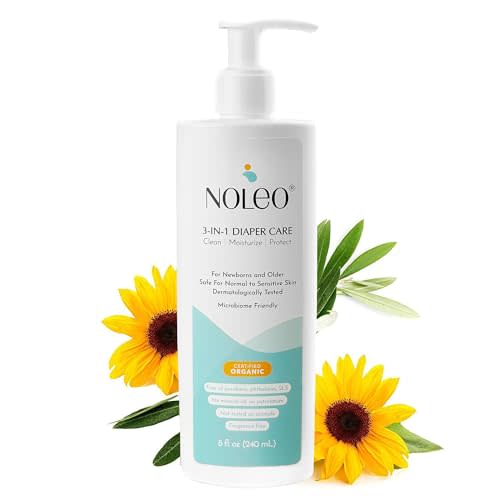 Multipurpose Organic Diaper Care - EWG Verified (8oz) - Baby Cleanser, Baby Lotion Unscented Unfragranced - Replace Zinc Oxide Diaper Rash Cream - Baby Diaper Rash Ointment to Protect Baby Skin