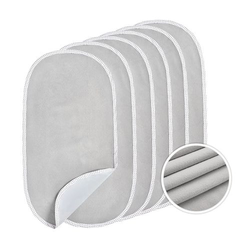TILLYOU Changing Pad Liners 6PK - Waterproof Flannel Cotton, 27" x 13" - Perfect for Baby Diaper Changing Needs, Gray - 27x13 Inch (Pack of 6)