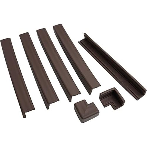 Prince Lionheart Fireplace Guard with Two Corner Protectors, Soften Edges with these Corner Protectors, Baby Head Protector, Table Corner Protectors for Baby - Chocolate Brown
