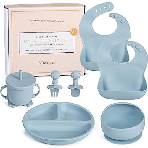 DUTCH 25 Baby Led Weaning - with bibs,divided,plate,bowl, sippy