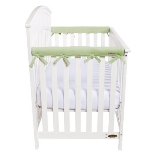 CribWrap Narrow Short Fleece Rail Covers - Sage Green 2pc