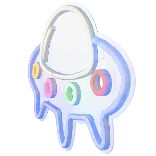 Northlight Seasonal 16" LED Neon Style Spaceship Wall Sign | Wayfair