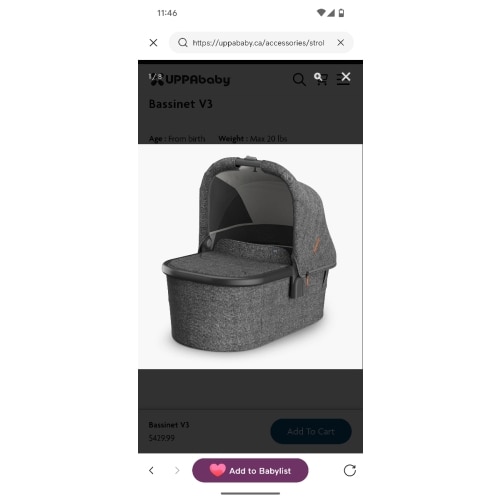 Bassinet V3 - Greyson - UPPAbaby