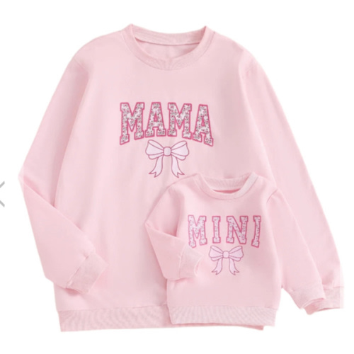 MAMA/MINI Pink Sweatshirts - Hazel & Bo
