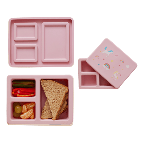 Austin Baby Collection Silicone Bento Box Solid Ripe Peach